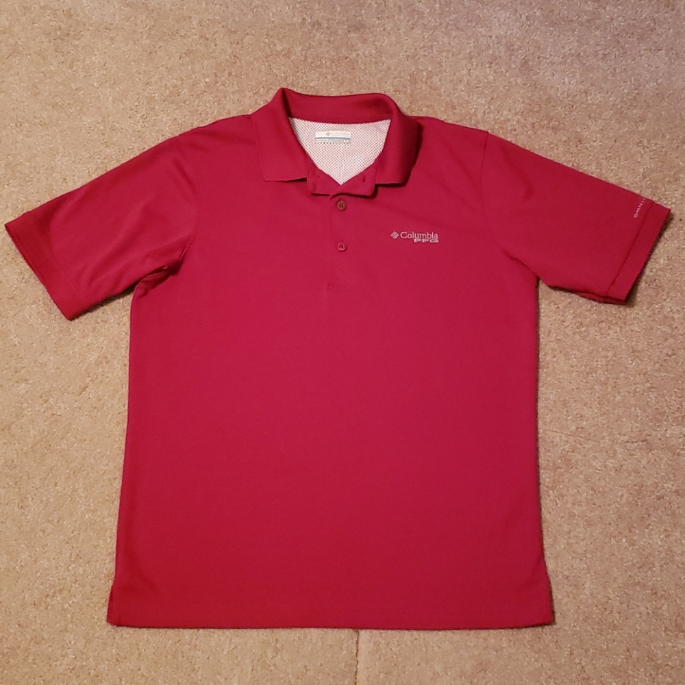 Columbia PFG Men's Red Polo Shirt